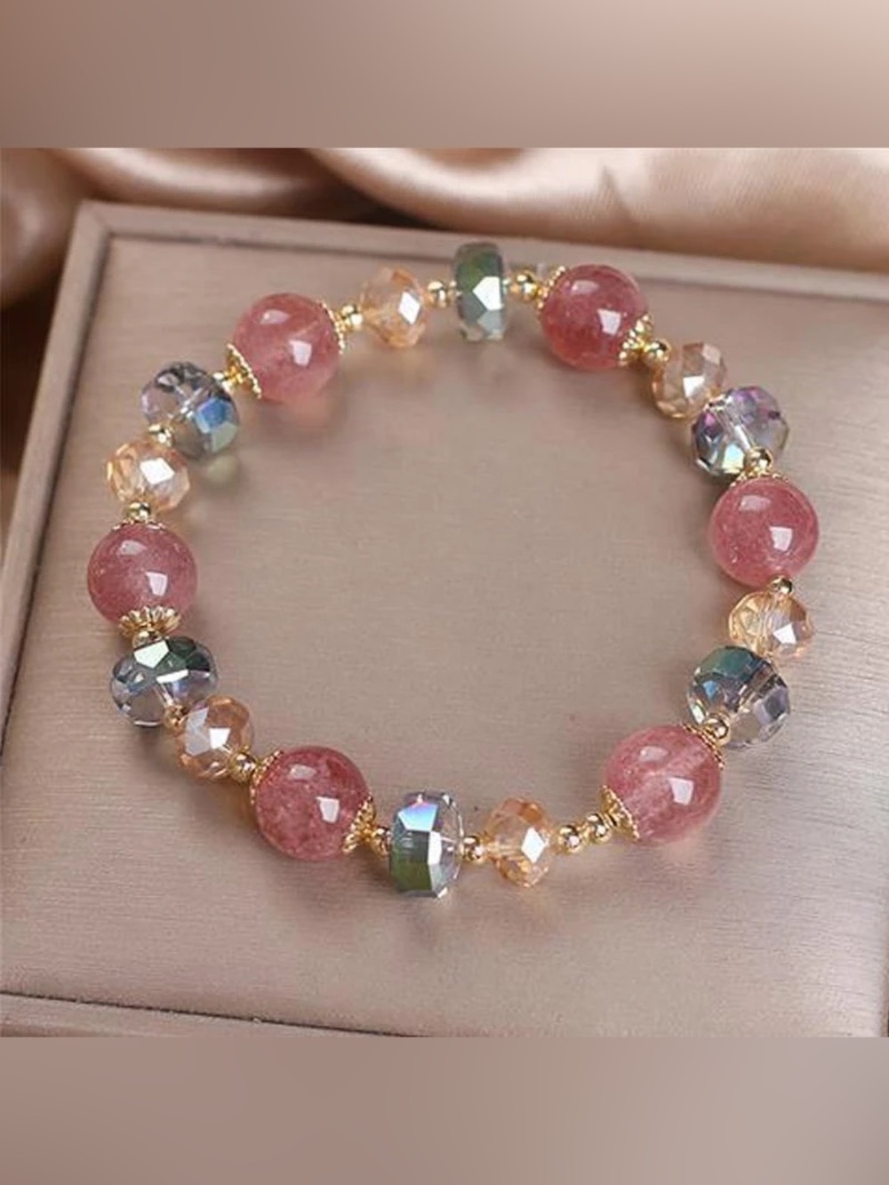 🆕New Strawberry Quartz Positive Crystal Bracelet for Love & Healing - Picture 7 of 7
